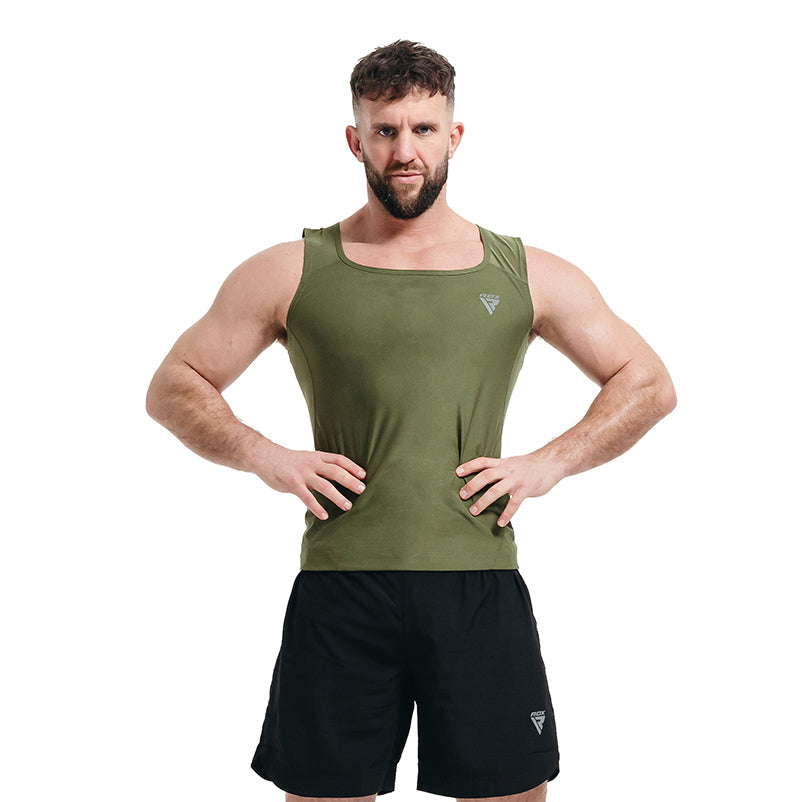 RDX M1 Men Sweat Vest Without Zipper REACH OEKO TEX 100 Certified#color_army-green