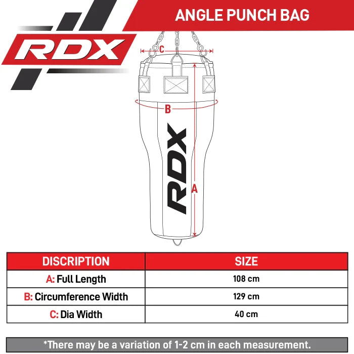 3PC PUNCH BAG ANGLE FULL BLACK
