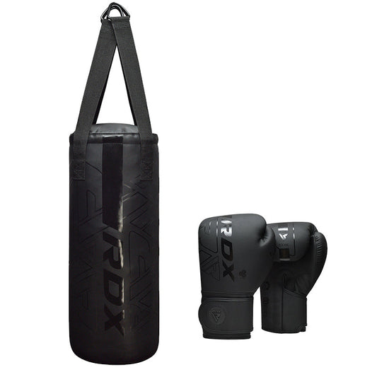 RDX F6 2FT 3-IN-1 KARA Kids Punch Bag & 6OZ Gloves-Black-Filled-6oz#color_black