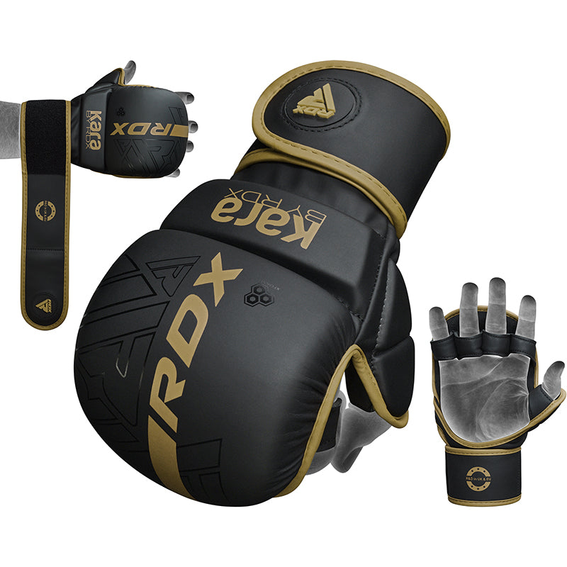 RDX F6 KARA MMA Sparring Gloves#color_golden