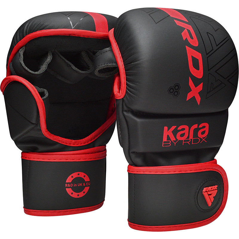 RDX F6 KARA MMA Sparring Gloves#color_red