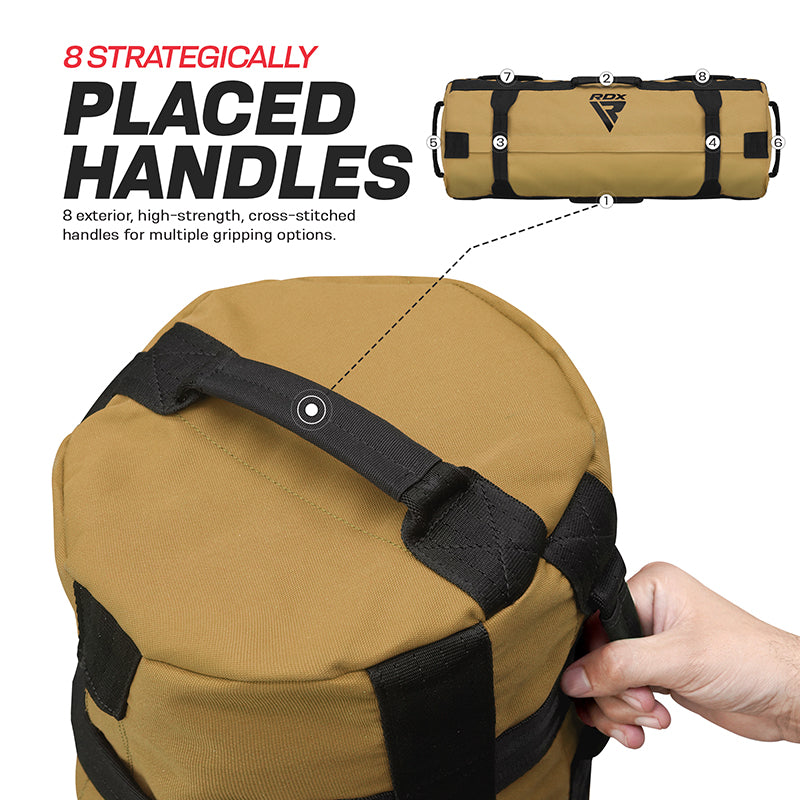 RDX F6 6FT KARA FREE-STANDING PUNCH BAG WITH MITTS SET#color_khaki