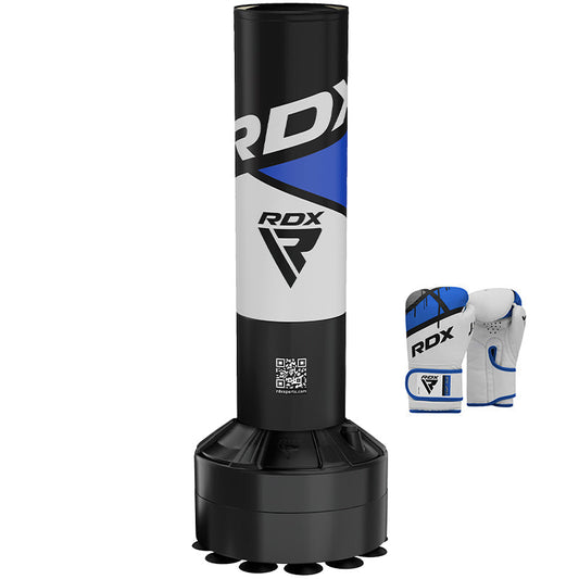 RDX R8 4ft Kids Free Standing Punch Bag With Gloves For Training & Workout Set Blue