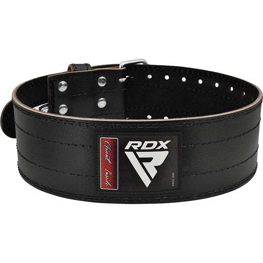 RDX RD1 4†Powerlifting Leather Gym Belt#color_black