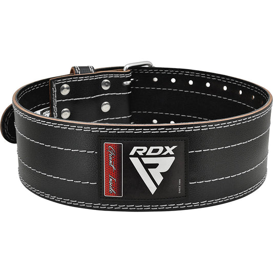 RDX RD1 4†Powerlifting Leather Gym Belt#color_white
