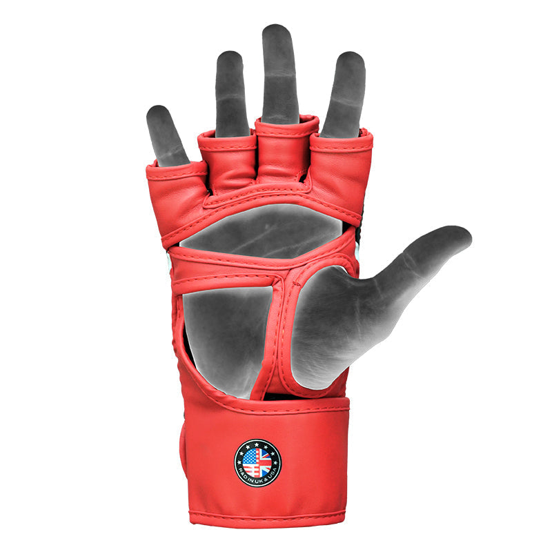 RDX T17 AURA MMA Grappling Training Gloves Gel Padded#color_red