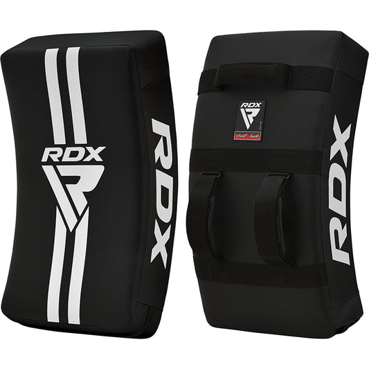 RDX T1 Curved Kick Shield with Nylon Handles #color_black