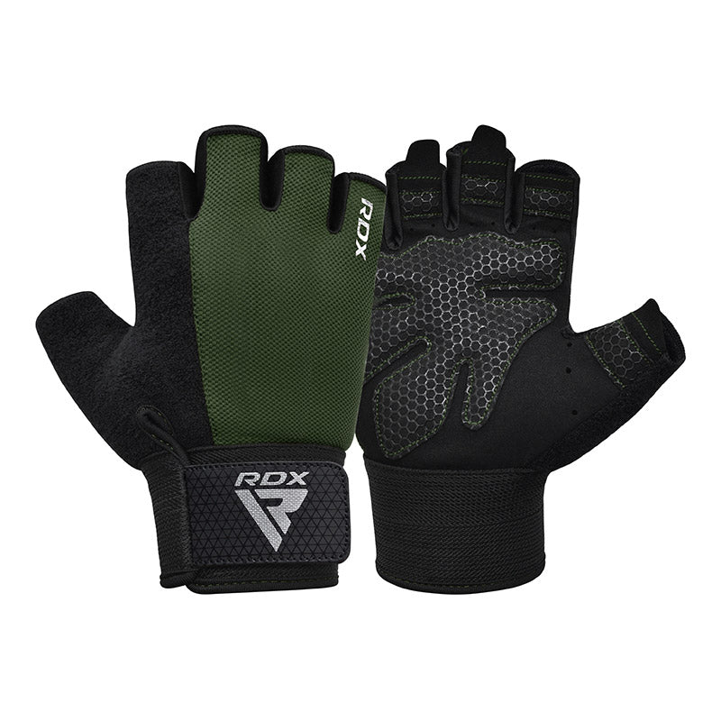 RDX weight lifting 8 Figure Strap#color_army-green