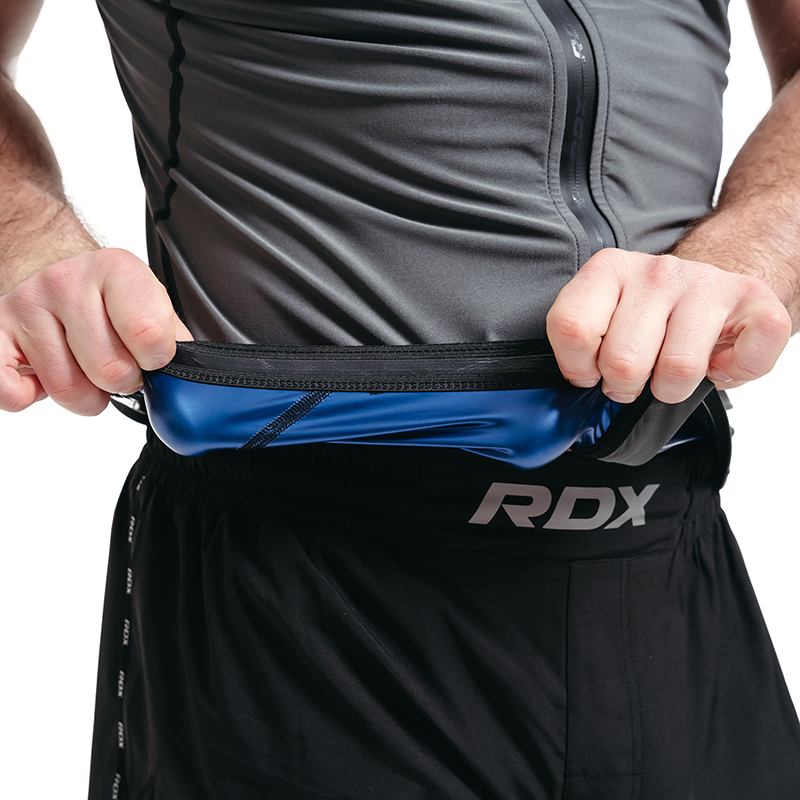RDX Zippered Men Sweat Vest#color_grey