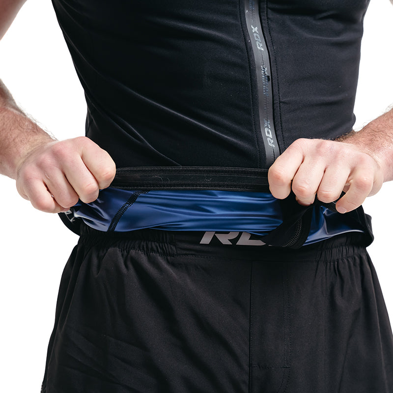RDX Zippered Men Sweat Vest#color_black