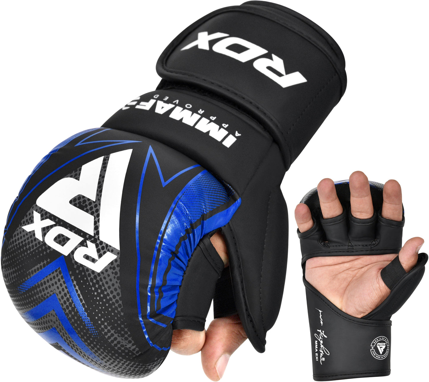 RDX GRAPPLING GLOVES SHOOTER IMMAF-1#COLOR_BLUE