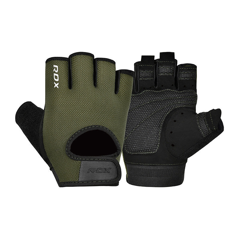 GYM WEIGHT LIFTING GLOVES T1#color_army-green