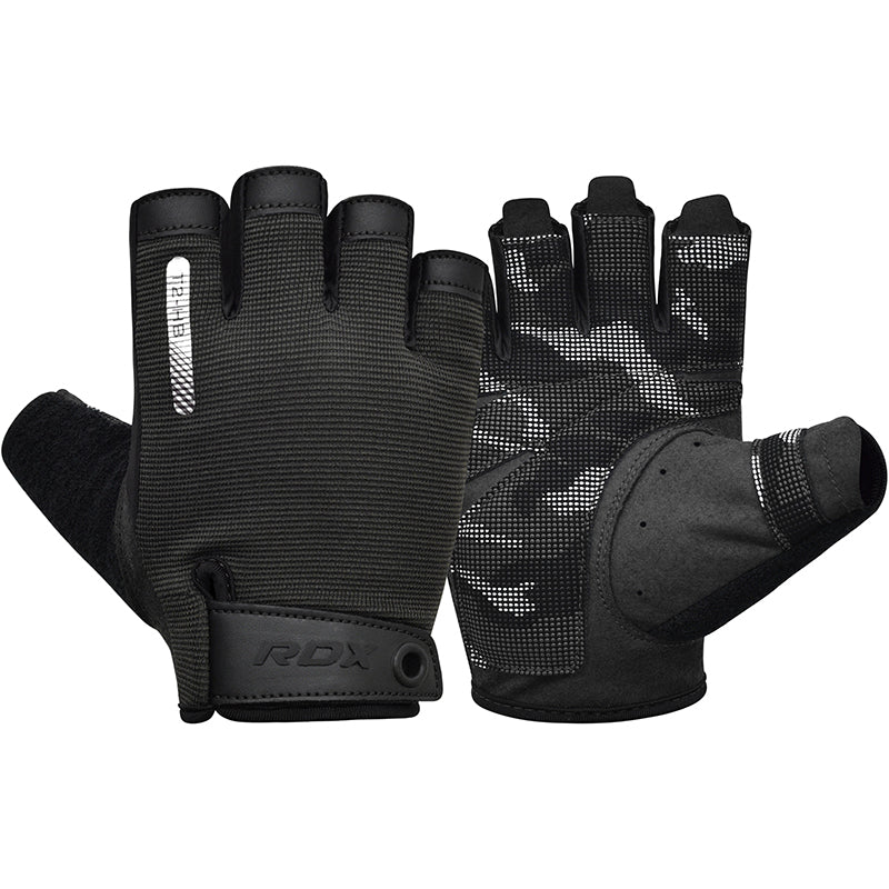 RDX T2 Weightlifting Gloves#color_black