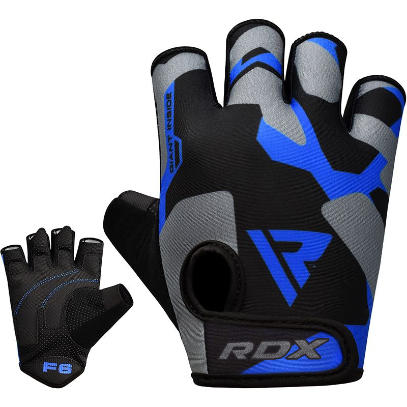 RDX F6 Fitness Gym Gloves#color_blue