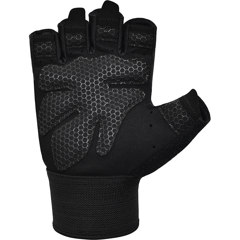 RDX W1 Gym Workout Gloves#color_black