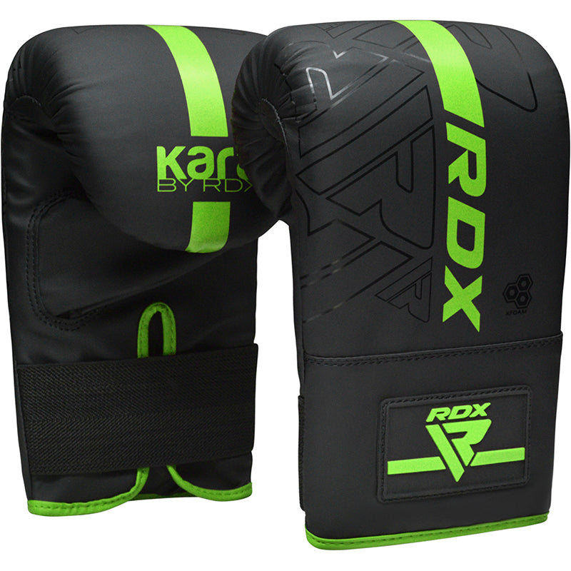 RDX F6 KARA Bag Gloves 4oz Black#color_green