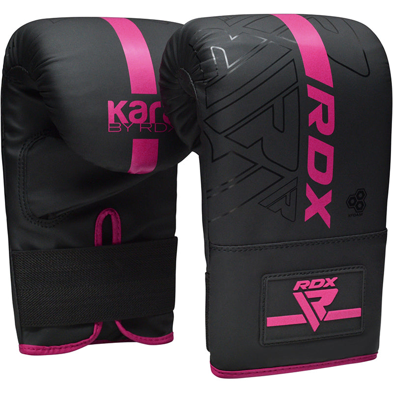 RDX F6 KARA Bag Gloves 4oz Black#color_pink