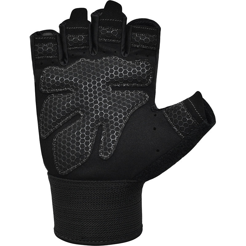 RDX W1 Gym Workout Gloves#color_grey