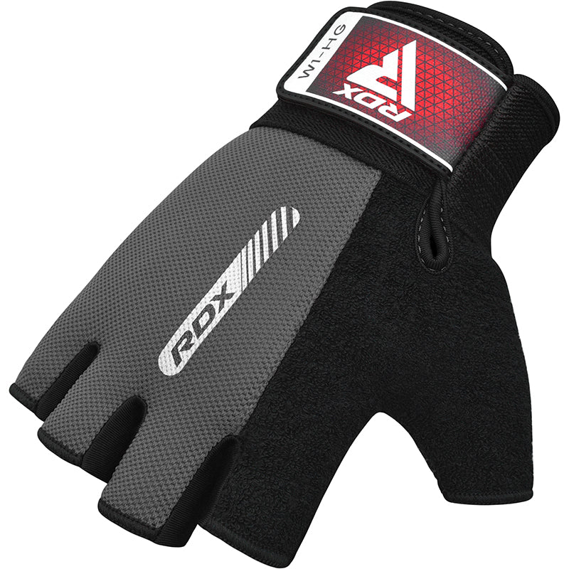 RDX W1 Gym Workout Gloves#color_grey