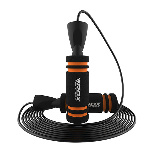 RDX X2 Adjustable 10.3ft Non-Slip Memory Foam Soft Handles jump Rope#color_orange