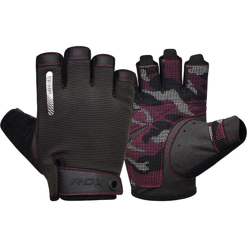 RDX T2 Weightlifting Gloves#color_pink