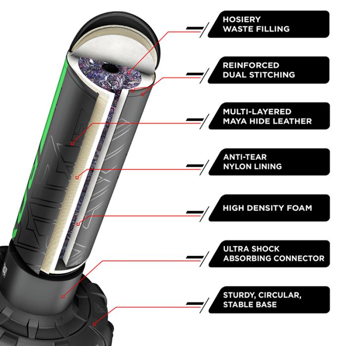 RDX F6 KARA 5-ft Free-standing Punching Bag#color_green