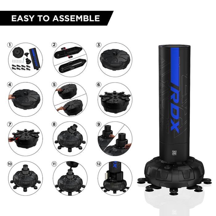 RDX F6 KARA 5-ft Free-standing Punching Bag#color_blue