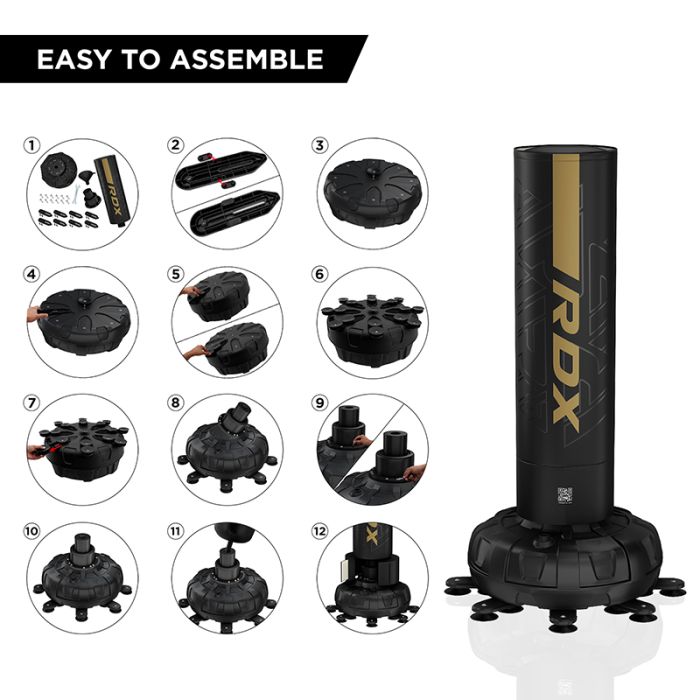 RDX F6 KARA 5-ft Free-standing Punching Bag#color_golden