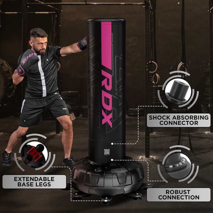RDX F6 KARA 5-ft Free-standing Punching Bag#color_pink