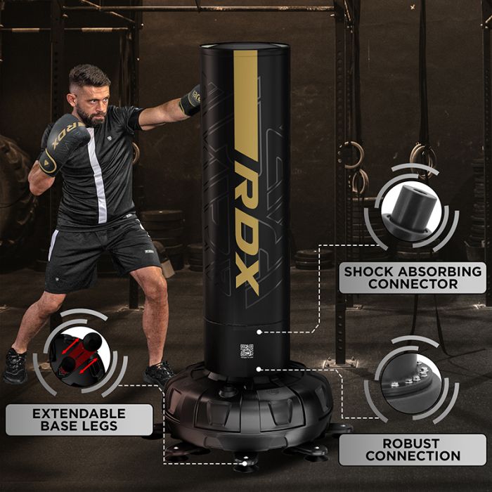 RDX F6 KARA 5-ft Free-standing Punching Bag#color_golden
