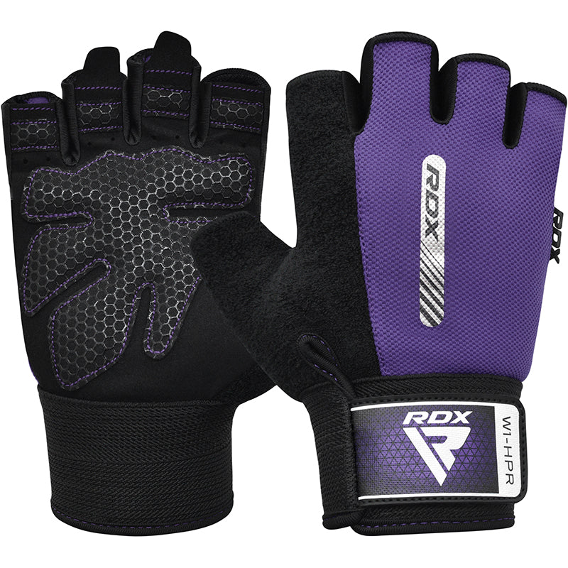 RDX W1 Gym Workout Gloves#color_purple