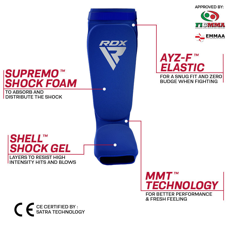 RDX SIB Shin Instep Guard OEKO-TEXÂ® Standard 100 certified#color_blue