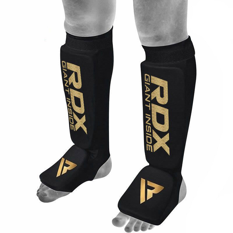 RDX SI MMA Gel Padded Lightweight Shin Instep Guard OEKO-TEXÂ®Â Standard 100 certified#color_black