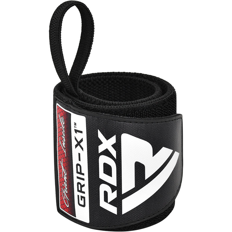 RDX W3 IPL USPA Approved Powerlifting Wrist Support Wraps with Thumb Loops OEKO-TEXÂ®Â Standard 100 certified#color_black