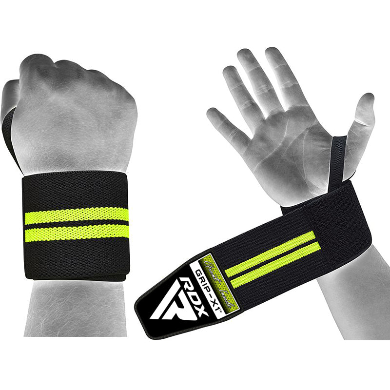RDX W3 IPL USPA Approved Powerlifting Wrist Support Wraps with Thumb Loops OEKO-TEXÂ®Â Standard 100 certified#color_blackgreen