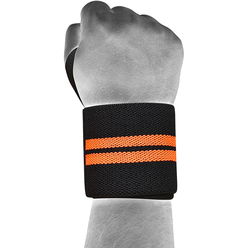 RDX W3 IPL USPA Approved Powerlifting Wrist Support Wraps with Thumb Loops OEKO-TEXÂ®Â Standard 100 certified#color_blackorange