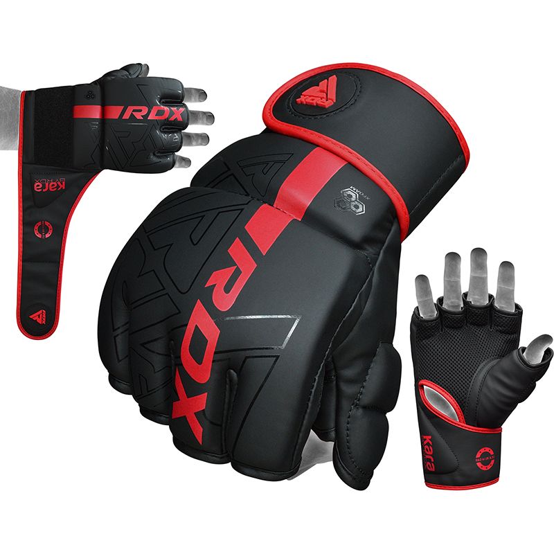 RDX F6 KARA MMA Grappling Gloves#color_red