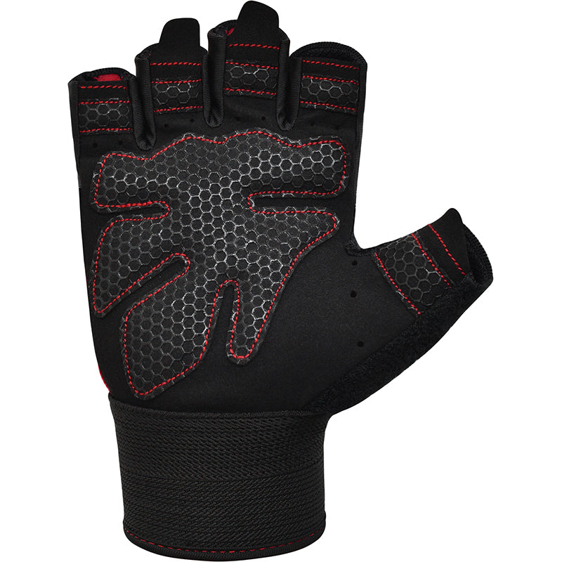 RDX W1 Gym Workout Gloves#color_red