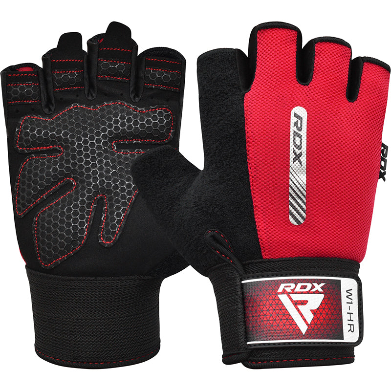 RDX W1 Gym Workout Gloves#color_red