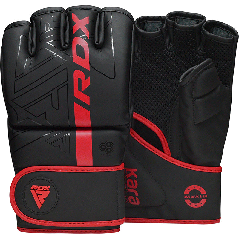 RDX F6 KARA MMA Grappling Gloves#color_red