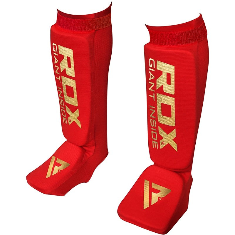 RDX SI MMA Gel Padded Lightweight Shin Instep Guard OEKO-TEXÂ®Â Standard 100 certified#color_red