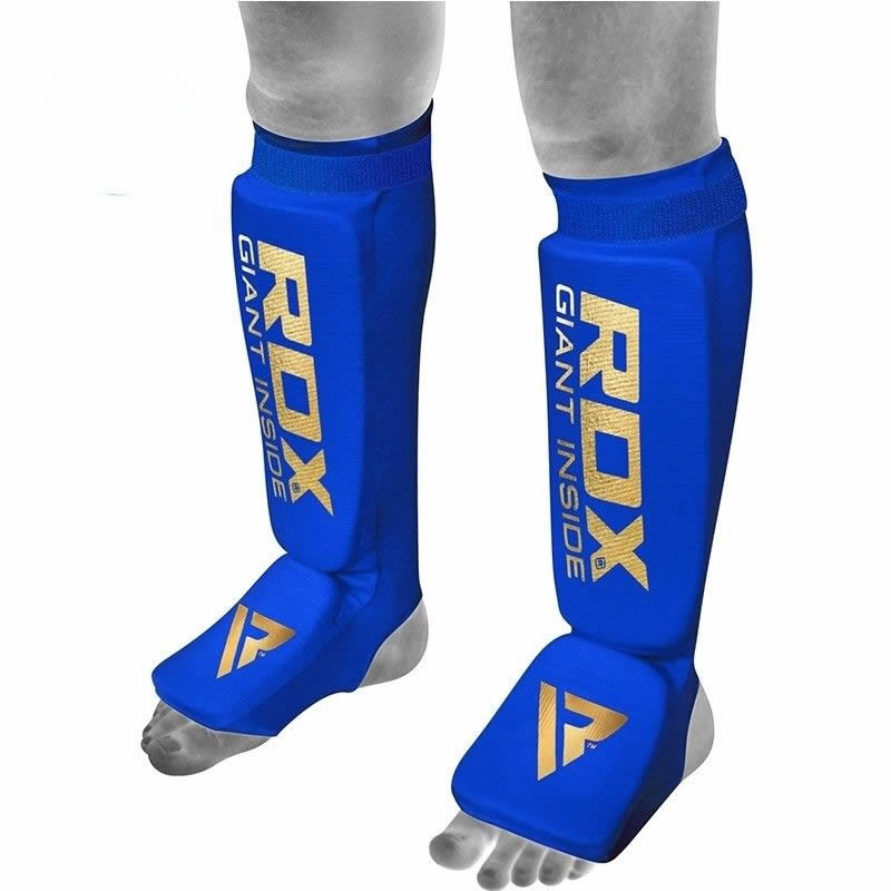 RDX SI MMA Gel Padded Lightweight Shin Instep Guard OEKO-TEXÂ®Â Standard 100 certified#color_blue