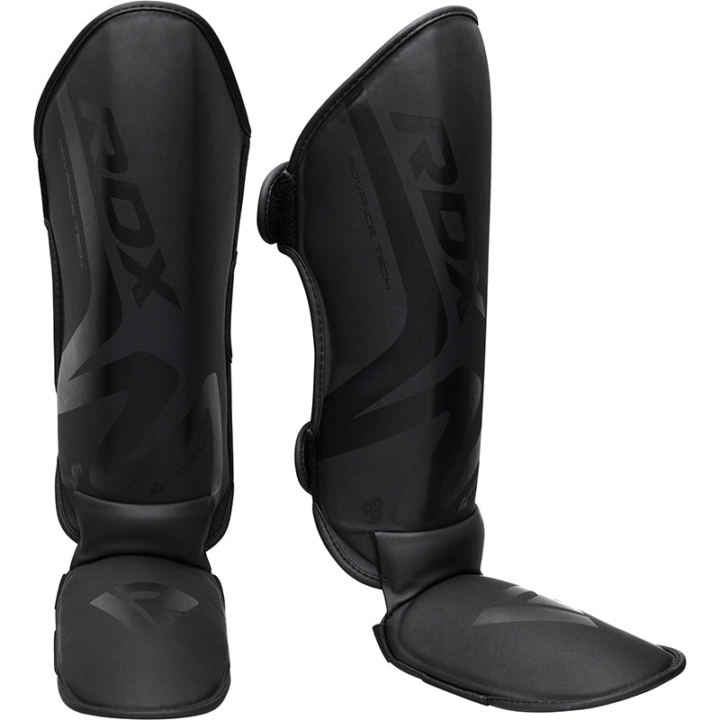 RDX T15 Noir Large Black Leather X Shin Instep Guards